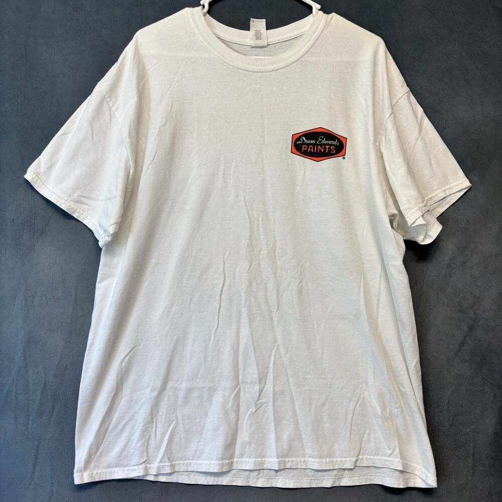 Gildan Dunn-Edwards Paints Truck Graphic T-Shirt XL White Back Hit